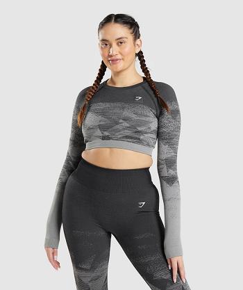 Corp Tops Gymshark Adapt Ombre Mujer Negras | CO 2468DFM